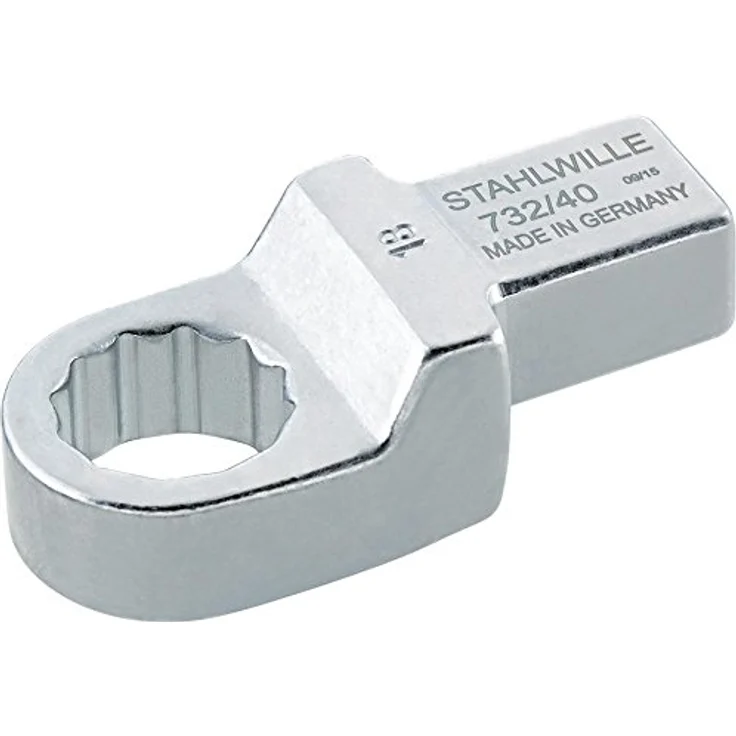 Stahlwille Einsteck-Ringschlüssel 17 mm, Drehmomentschlüssel mit Schaftbreite 14 mm und Schaftlänge 18 mm – Bild 2