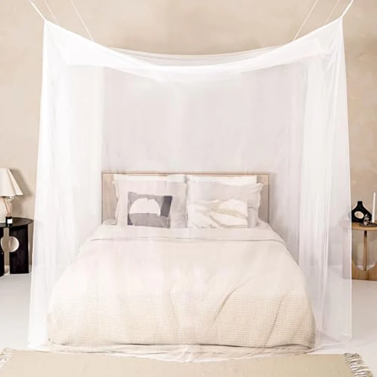 Moskitonetz für Einzelbett-Doppelbett, kastenform 220 X 200 X 200cm | Mesh Insektennetz mit Schnelle und Einfache Installation – Bild 2