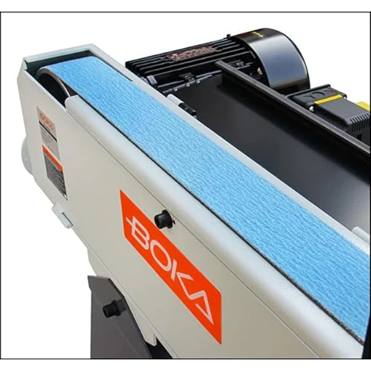 GEMTO BOKA Bandschleifmaschine BG-3, 3 kW, 2000 × 75 mm, verstellbarer Schleifkopf, Gusseisen-Sockel, für Stahl & Guss, 220V – 60Hz – 1Phase, stationäre Industrieausführung – Bild 2