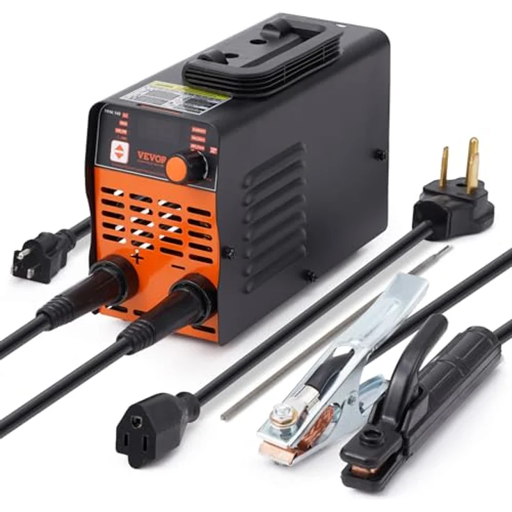 VEVOR 220 V Stabschweißgerät 140 A ARC/Lift WIG, tragbares 2-in-1 Schweißgerät mit großem LED-Display, Hot Start, Arc Force, Anti-Stick und VRD – Bild 1