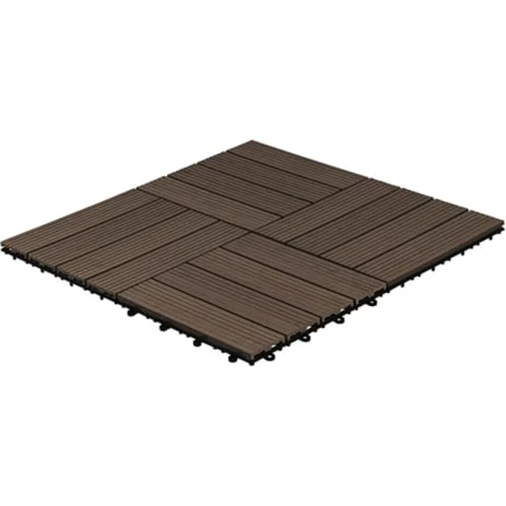 HOME DELUXE WPC Holzfliesen - Alle Varianten Dunkelbraun, 6 qm – Bild 6