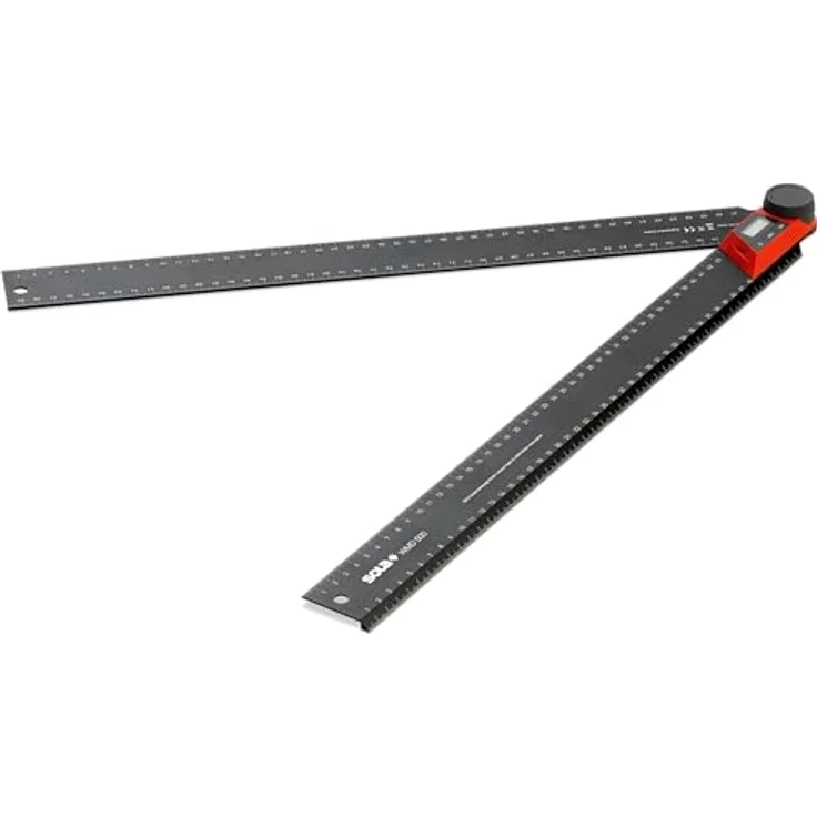 SOLA WMD 500 - Digitaler Winkelmesser - Länge 500 mm - Anschlagwinkel mit LCD Anzeige für exakte Winkelmessungen - Schreinerwinkel digital - Winkelmesser mit Lineal für Metall- und Holzbearbeitung – Bild 2