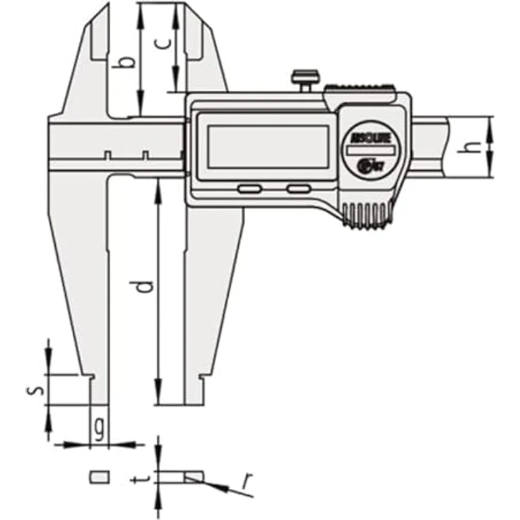 Mitutoyo Digital ABS Messschieber, Schnabel-/Standardmessflächen, 0-1000 mm, ABSOLUTE Digimatic – Bild 7