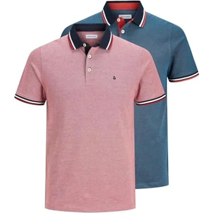 Jack & Jones Poloshirt JJEPAULOS aus 100% Baumwolle, Slim-Fit, 1/4-Arm, uni – Bild 2