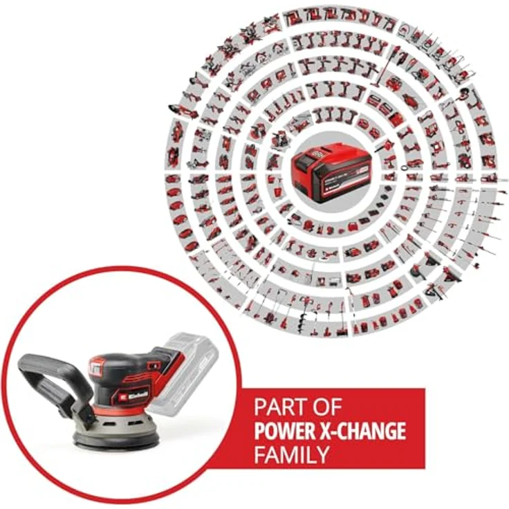 Einhell Professional Akku-Exzenterschleifer TP-RS 18/32 Li BL-Solo, 18 V Brushless, 3,2 mm Schwingkreis, 125 mm Schleifteller, inkl. Schleifpapier, ohne Akku – Bild 2