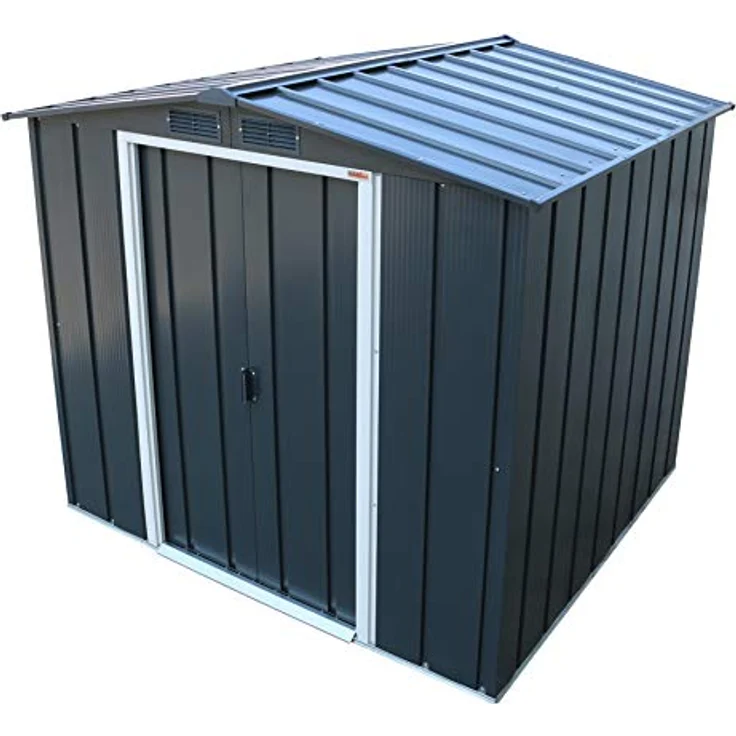 Duramax Metall Gartenhaus 202x174 Geräteschuppen Garten Gerätehaus Schiebetüren, H. 181 x B. 202 x T. 174 cm, Metall – Bild 5