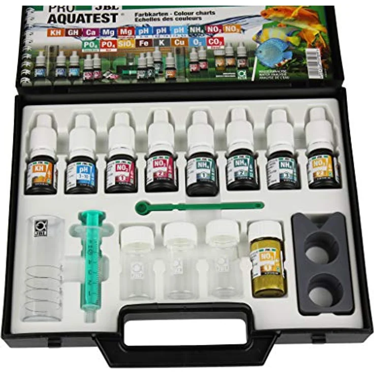 JBL Wassertest-Koffer, Mit 6 Tests und Zubehör, Für Süßwasser-Aquarien, Nachfüller, ProAquaTest Combi Set Plus NH4 – Bild 4