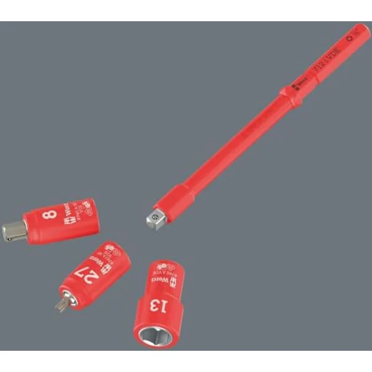 Wera Kraftform Kompakt A VDE 712 i SB Adapterklinge, isoliert, 1/4" Steckschlüsseleinsätze, 154 mm, für sicheres Arbeiten bis 1.000 Volt – Bild 4