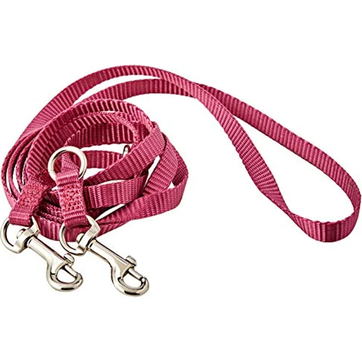 Nobby Führleine Classic, Nylon, 3-fach verstellbar, himbeere, L: 200 cm, B: 10 mm, 1 Stück – Bild 1