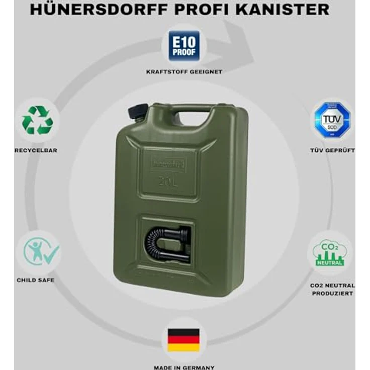 hünersdorff Kraftstoffkanister 20l Profi olivgrün – Bild 2