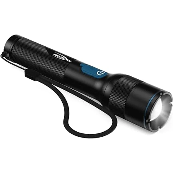 ANSMANN LED Adventure Taschenlampe, robuste batteriebetriebene Outdoor Taschenlampe mit bis zu 2435 lm, IP44 spritzwassergeschützt, ideal für Camping & Angeln – Bild 1