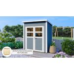 KONIFERA Gartenhaus Felix 1, BxT: 191x139 cm, Inklusive Fussboden, Modernes Design in Elementbauweise, Pultdach, Farbige Leimholztür, Sicherheitsglasfenstern - Preisvergleich