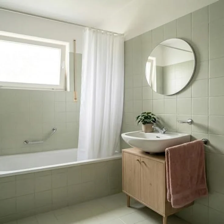 miafarben Fliesenfarbe ohne Schleifen, hochdeckender Fliesenlack für Wand & Boden, wasserbasiert, matt, mildes Lichtgrün, 5L, ideal für Bad & Küche – Bild 5