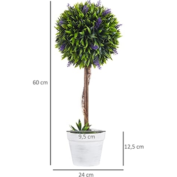 Amosfun Künstlicher Lavendel Im Topf – 25 Cm Hohe Deko-Pflanze Für Esstisch, Wohnzimmer Oder Weihnachtsdekoration