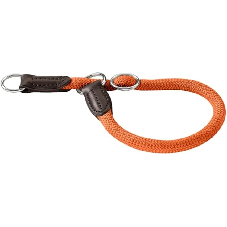HUNTER Dressurhalsung Freestyle, orange, aus strapazierfähigem Polyamid, stufenlos verstellbar, Größe L-XL