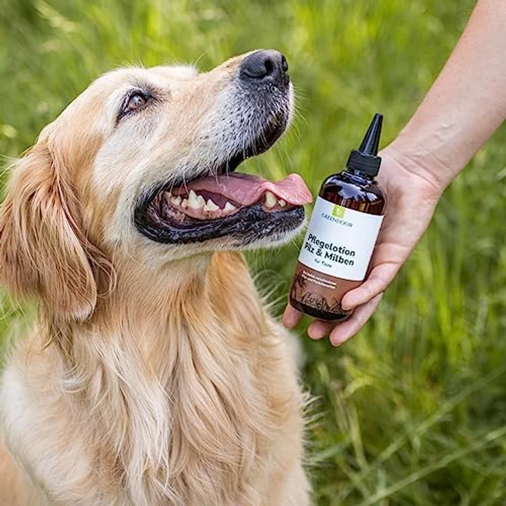 GREENDOOR Fellpflege Pflegelotion bei Pilz- und Milbenbefall, natürliche Hautregeneration und juckreizstillend, 100% Rezyklat – Bild 5