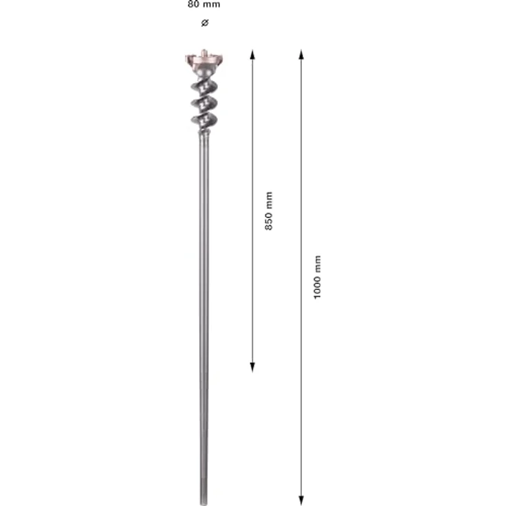 Bosch PRO SDS max-9 Break Through Bohrer, 80 mm Durchmesser, 850 mm Arbeitslänge, geeignet für Beton – Bild 3