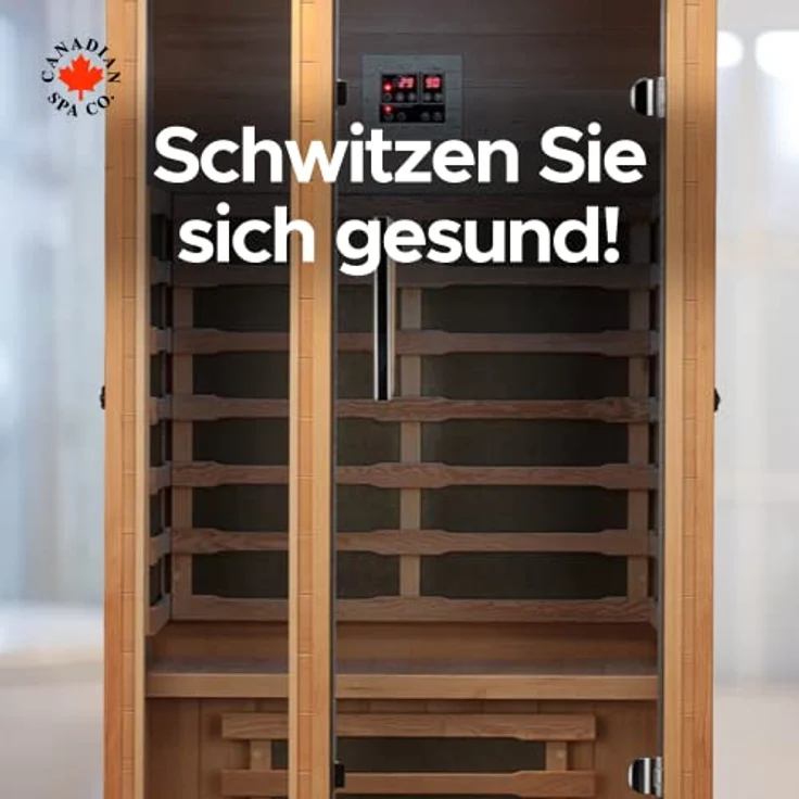 Canadian Spa GmbH Infrarotkabine Chilliwack, 1-2 Personen, Mica-Heiztechnologie, Bluetooth Audio, Aromatherapie, Hemlockholz, BxTxH: 102 x 97 x 191 cm – Bild 7