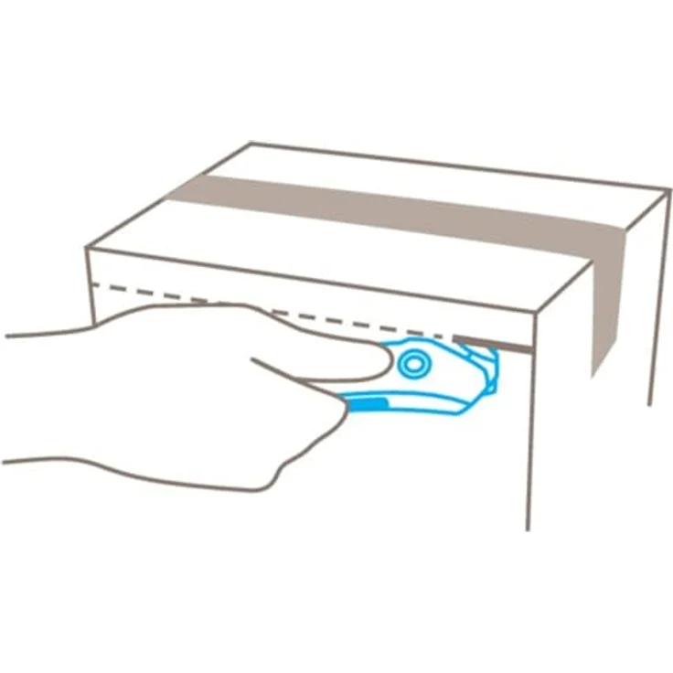 Martor SECUMAX 350 Sicherheitsmesser, ergonomisches Cuttermesser mit Soft-Grip, verdeckter Klinge und robustem Klingenkopf – Bild 9