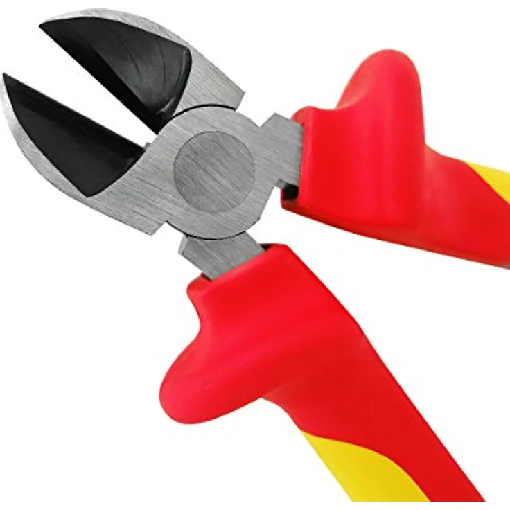 S&R VDE Seitenschneider 160mm, 1000V Zange aus 60-Chrom-Vanadium-Stahl, induktionsgehärtet, mit ergonomischen 2-Komponenten-Griffen und 21mm Schneidbacken – Bild 3