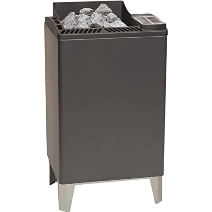 Eos EuroMax 12 kW finnischer Saunaofen Premium Standofen anthrazit perleffekt – Bild 2