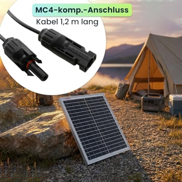 ideoon Mobiles Powerstation Set 88,8Wh mit 20W Solarmodul, 230V Steckdose, USB-C PD 65W, LED-Leuchte für Camping & Outdoor, schwarz-orange – Bild 6