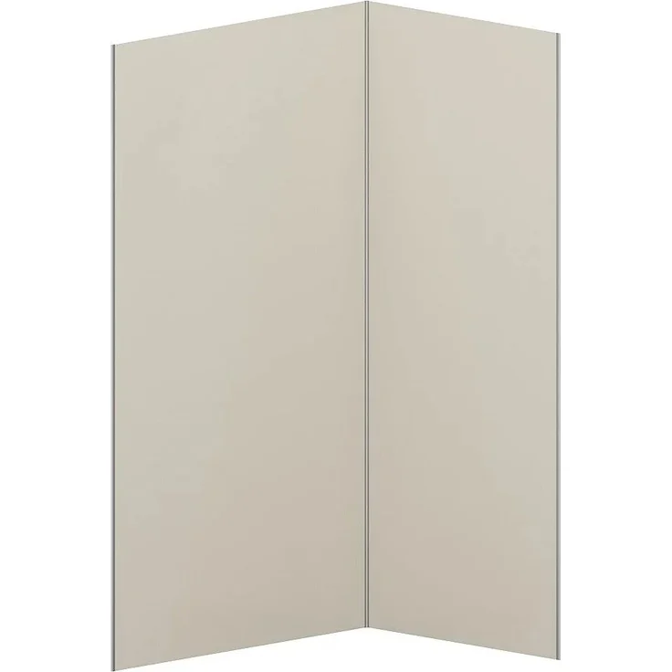 Vente-unique Wandpaneele für Dusche Itziar, Elfenbeinfarben, 2er-Set inkl. Profile, 120 cm