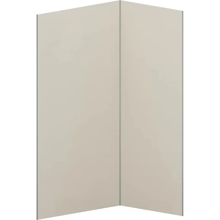 Vente-unique Wandpaneele für Dusche Itziar, Elfenbeinfarben, 2er-Set inkl. Profile, 120 cm