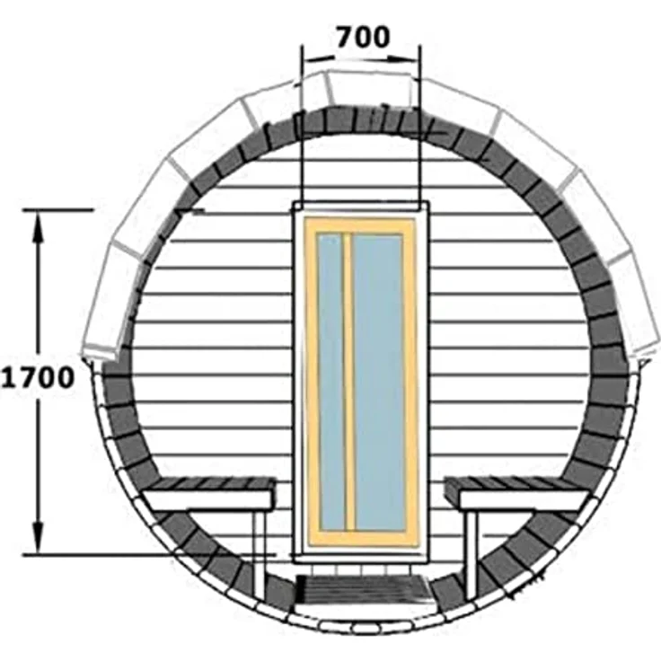 FinnTherm Fasssauna Carrie – Bild 3