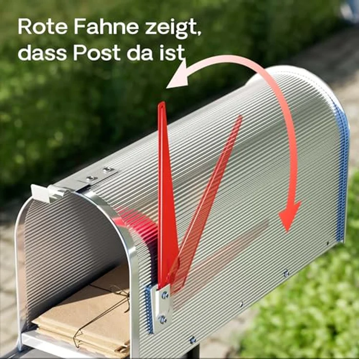 US Mailbox Amerikanisches Design silberfarben Briefkasten Standbriefkasten – Bild 7
