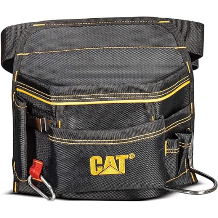 CAT Werkzeugtasche 980568I, unbestückt mit 5 Außentaschen, Hammerschlaufe und elastischen Innenfächern, schwarz – Bild 1