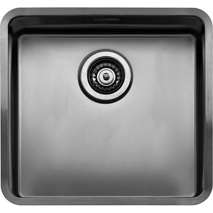 REGINOX Edelstahlspüle Ohio 40x40 Gunmetal II, flächenbündig einbaubar, 44/44 cm, hochwertiger Edelstahl 304