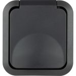 REV Feuchtraum-Steckdose AquaStorm, AP, grau