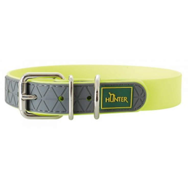 HUNTER CONVENIENCE Hundehalsband, Kunststoffmaterial, 65 L-XL, neongelb – Bild 1