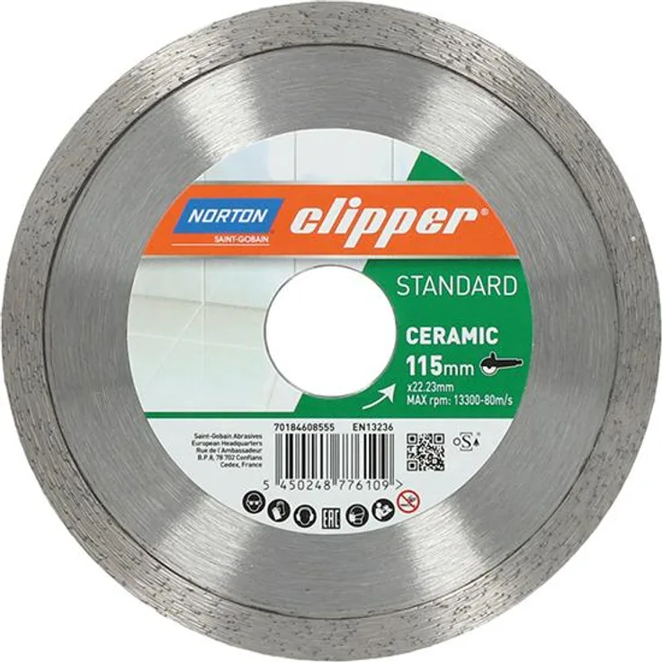 Norton Clipper Diamanttrennscheibe Standard Ceramic 115x22,23 mm 70184608555