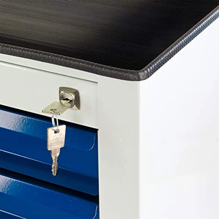 Schubladenschrank - Werkzeugschrank mammut, 8 Schubladen,RAL 7035 - 5012 – Bild 5