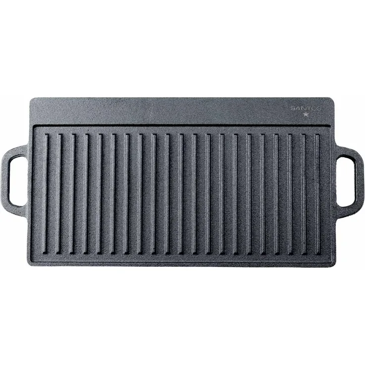SANTOS Wende-Grillplatte Gusseisen, 42,5 x 23 cm