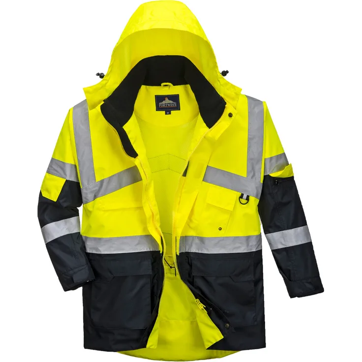 Portwest atmungsaktive Warnschutzjacke, wasserabweisend, 40+ UPF Gelb XXXXL