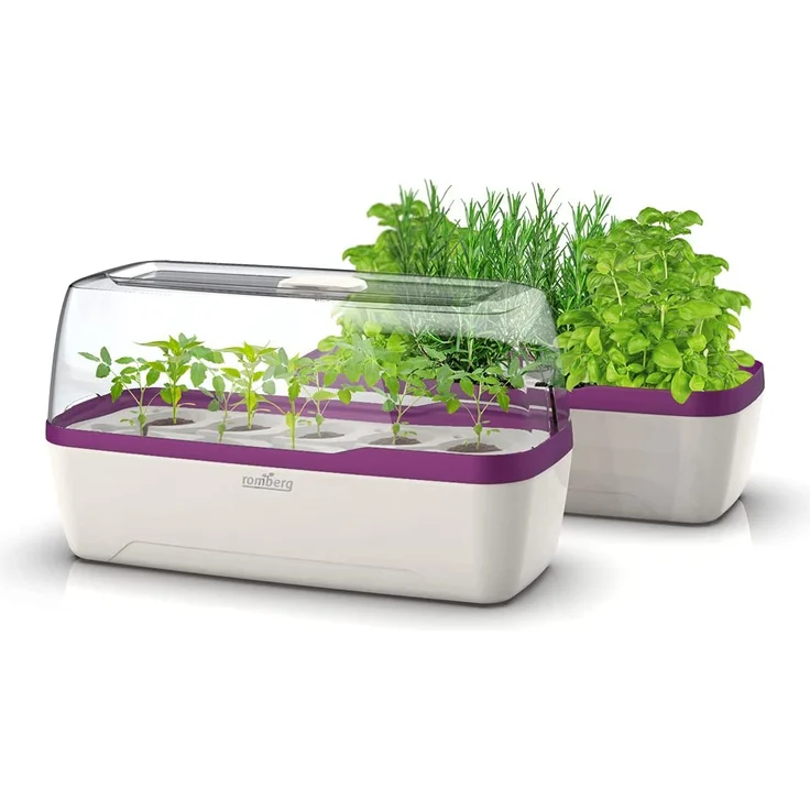 Romberg BoQube L Plus Pflanzsystem, Farbe Weiß-Pflaume, PAK-frei – Bild 1