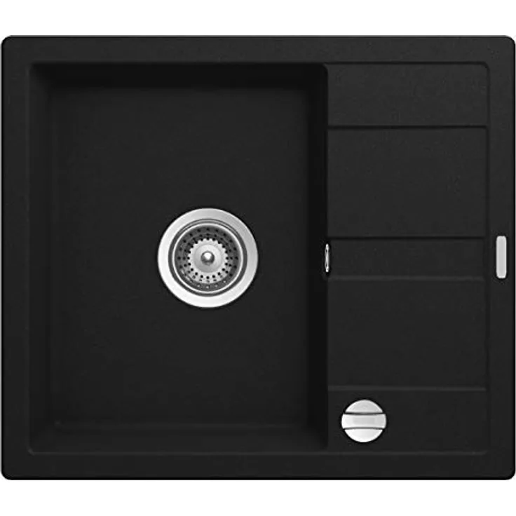 Granitspüle Victory S580.20 - Schwarz , ab 45er Unterschrank, 580 x 500 mm