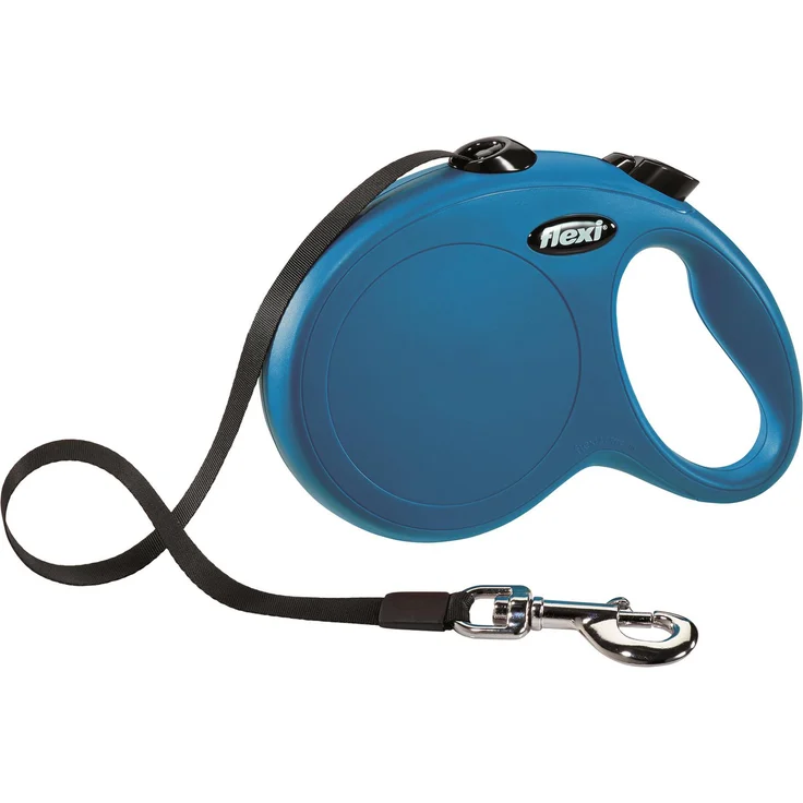flexi New CLASSIC Gurt-Rollleine blau L – 5m – Bild 1