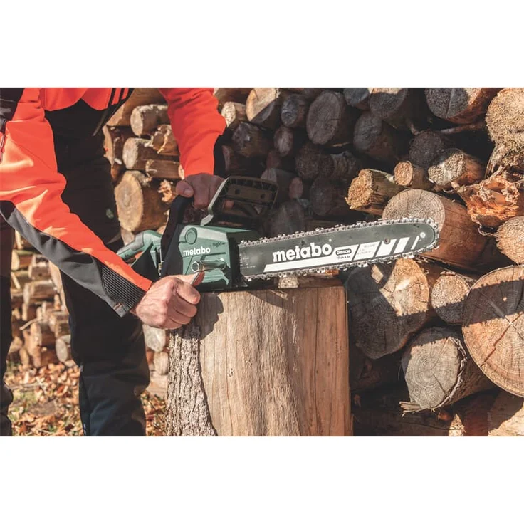Metabo Akku Kettensäge MS 36-18 LTX BL 40 (2x 18 Volt, Li-Ion, 40 cm Schwert, wartungsfreier bürstenloser Motor, automatische Kettenschmierung) ohne Akku und Ladegerät, im Karton – Bild 8