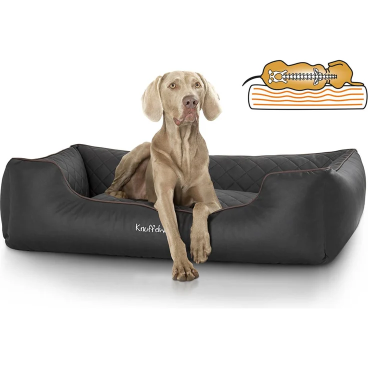 Knuffelwuff orthopädisches Hundebett Madison schwarz XL