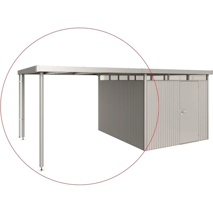 Biohort Seitendach für Gerätehaus HighLine H5 282 x 315 cm silber; metallic
