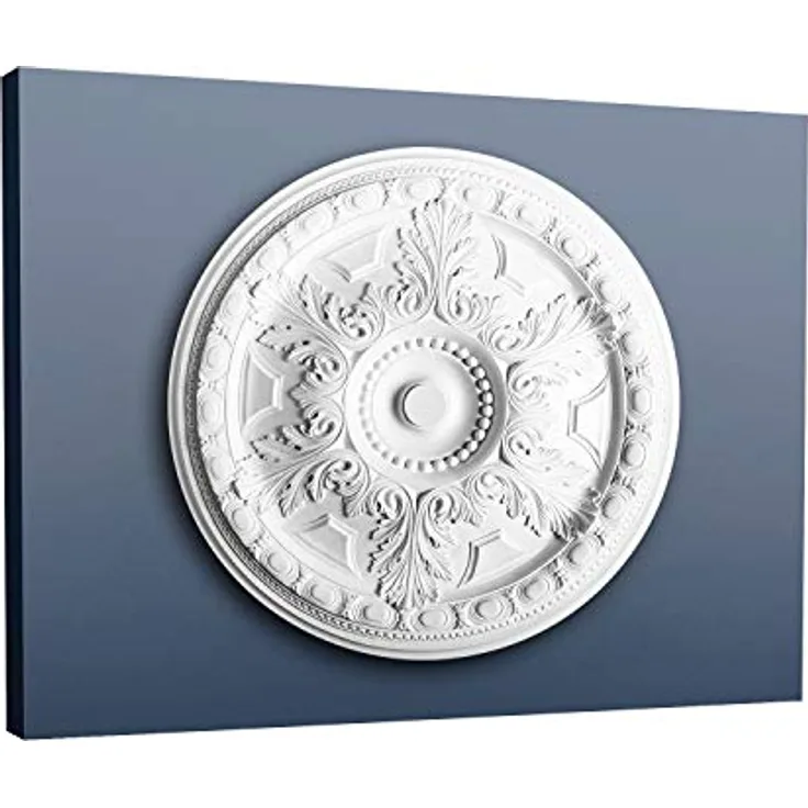 Stuckrosette Stuck Orac Decor R23 LUXXUS Rosette Zier Profil Classic Element floral Dekor weiß 71,5 cm Durchmesser