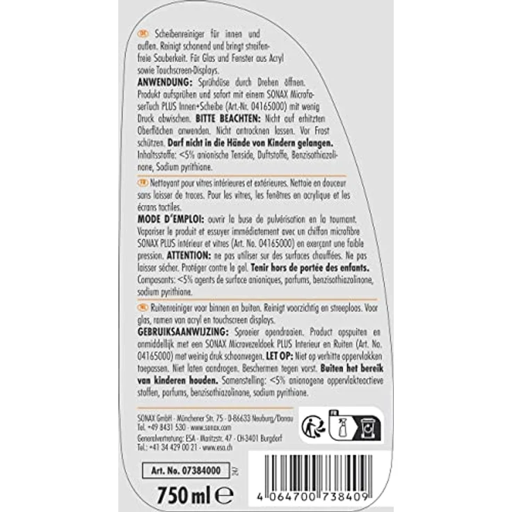 SONAX 07384000  CARAVAN Acryl+GlasReiniger 750 ml – Bild 2