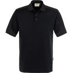 HAKRO Poloshirt Contrast Mikralinar 839, schwarz/anthrazit, 2XL