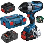 Bosch Professional GDS 18V-1000 C Akku-Drehschlagschrauber BITURBO Anziehmoment 1000 Nm Losbrechmoment 1600 Nm 2x Akku PC 8.0 A+GCY-42 L-Boxx