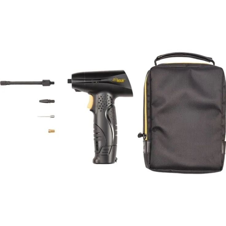 Airman 55-032-001 Handluftpumpe 7.5 bar Automatische Abschaltung, Aufbewahrungs-Box-Tasche, 230V ladebar
