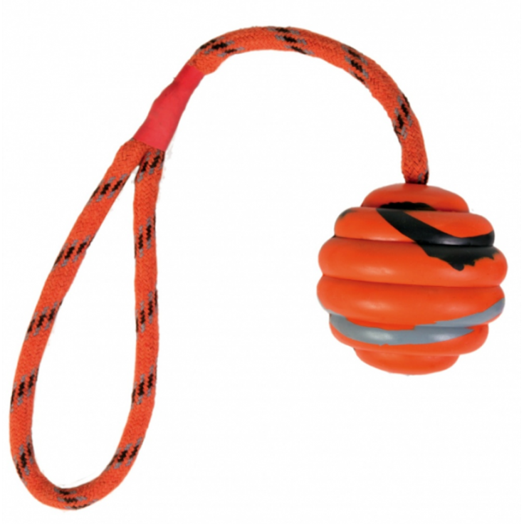 Trixie Wellenball am Seil, Naturgummi ø 6 cm 30 cm